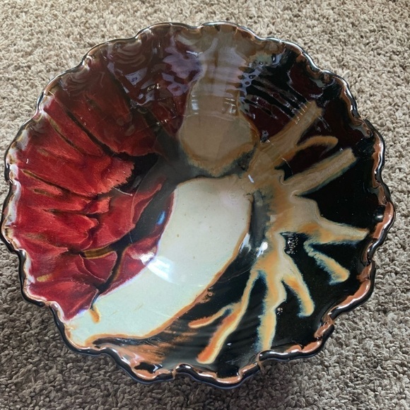 Signed Stoneware Pottery Bowl - Picture 1 of 2